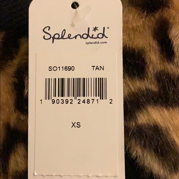 Splendid Women’s Leopard Faux Fur Jacket XS NWT - Picture 4 of 4